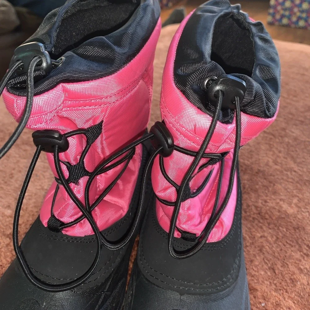 Tamarack‎ Kids Size 4 Pink Black Snow Boots Skiing Hike Snowboard Cold
